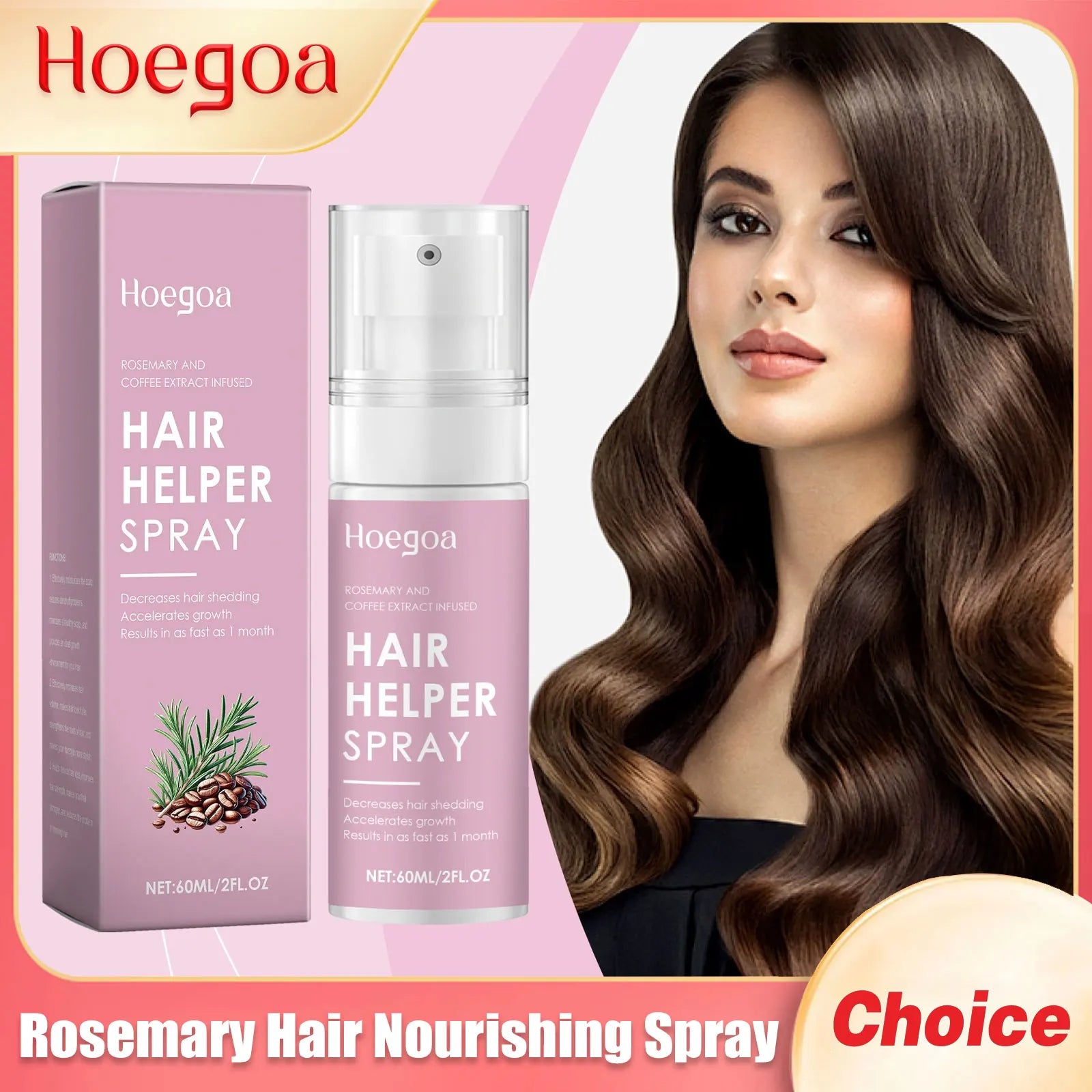 Rosemary Hair Nourishing Spray Strengthen Growth Repair Scalp Damage Keep Shiny Restore Soft For Curly Hair Care Essential Oils Oasis Select 60ml Boxed X 2PCS