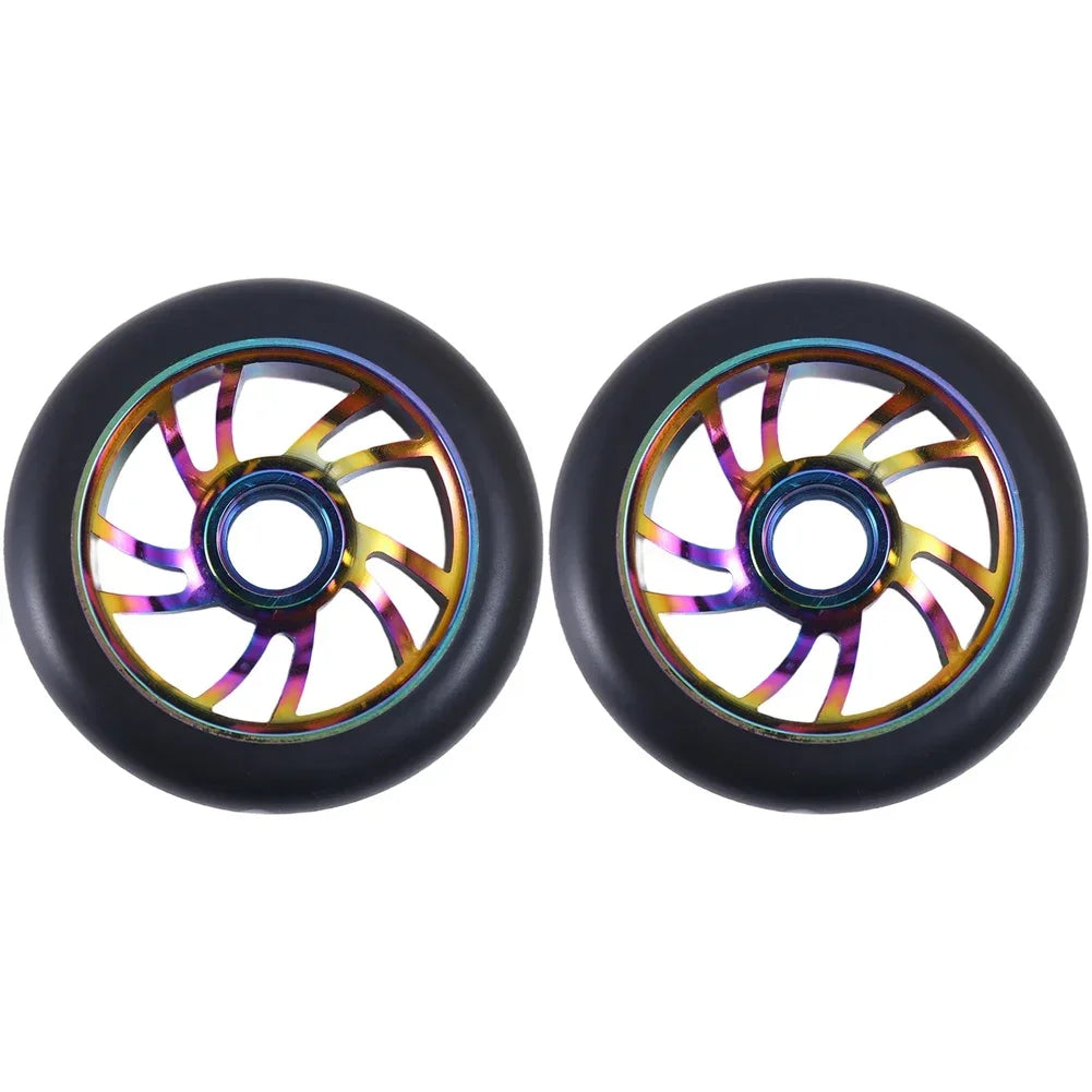 High Rebound Scooter Wheels For Parks Accessory Lightweight Scooter Wheels Black Golden 7 Colours 120mm Scooter Wheels Oasis Select