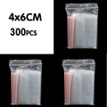 100/200/300pcs Small Zip Lock Plastic Bag Reclosable Transparent Bag Shoe Bag Vacuum Bag Poly Clear Bags Thickness 0.05mm Oasis Select 4x6CM 300pcs