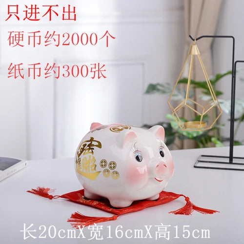Home Big Money Box Piggy Banks Children Coin Piggy Bank Molds Cute Box Money Boxes Mistery Coin Jar Atm Spaarpot Children Gifts Oasis Select 8 inch-Only In
