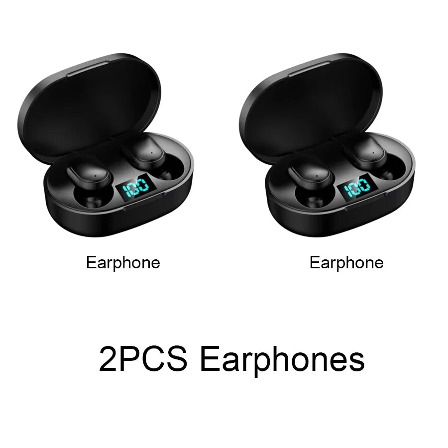 E6S TWS Bluetooth Earphones Wireless Bluetooth Headset Noise Cancelling Headsets With Microphone Headphones For Xiaomi iphone Oasis Select D
