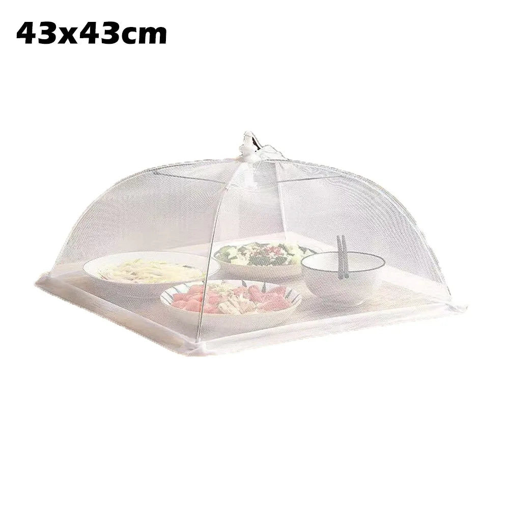 New Foldable Food Covers Breathable Anti Fly Mosquito Vegetable Cover Umbrella Dustproof Dining Table Mesh Cover Oasis Select 43x43cm