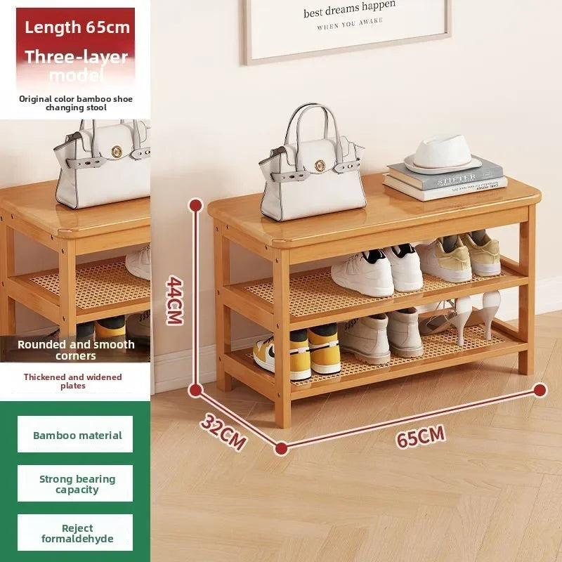 Multi-functional Household Shoe Cabinet Rack Dustproof Change Stool