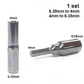 1/2pcs 6.35mm To 4mm Hex Transducer Adapter Socket Magnetic For Screwdriver Drill Bits Repair Mobile Phone Camera Computer Oasis Select 1 set