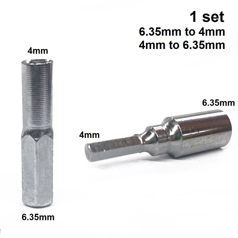 1/2pcs 6.35mm To 4mm Hex Transducer Adapter Socket Magnetic For Screwdriver Drill Bits Repair Mobile Phone Camera Computer Oasis Select 1 set