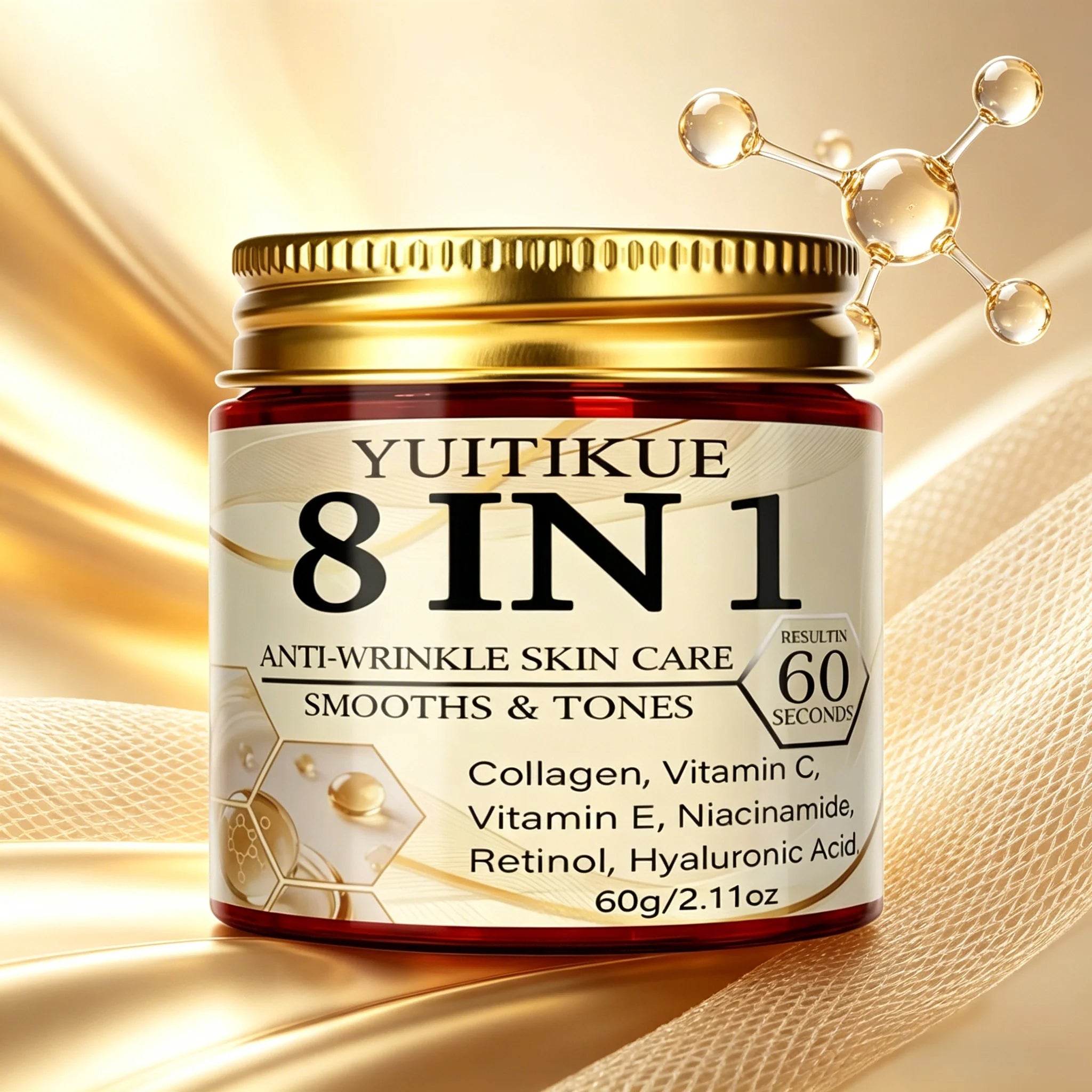 YUITIKUE 8-in-1 Face Cream – Collagen, Retinol & Niacinamide