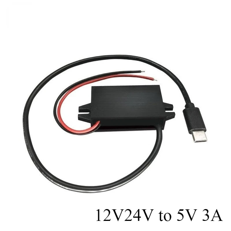 12V24V to 5V 3A 5A Micro Mini USB Step Down Voltage Power Supply Output Adapter Heat Auto Protection DC DC Car Power Converter Oasis Select Type -c 3A 12V24V 5V|China Mainland