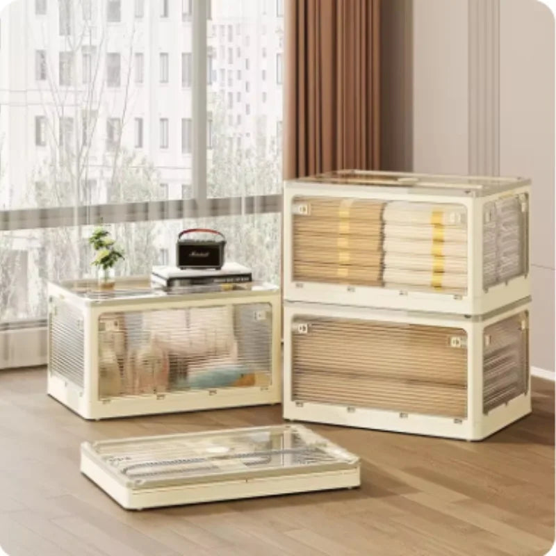 Large Capacity Storage Box with Lid Toys Books Food Sundries Organizer Foldable Car Storage Bin Closet Clothes Container Outdoor Oasis Select