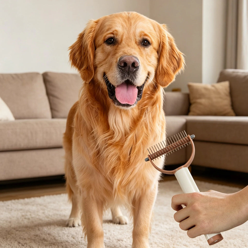 2-in-1 Pet Grooming Brush & Lint Roller for Dogs & Cats