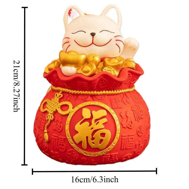 1Pcs Lucky Cat Money Box Cute Safe Kids Birthday Gifts for Boys Girls Savings Coins Banking Home Decor New Year Oasis Select B