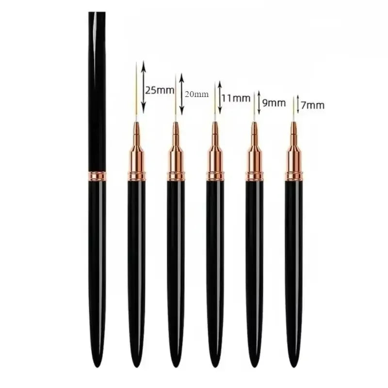 5-15pcs Nail Art Liner Brushes and Dotting Pen Set UV Gel Nail Brushes for French Nail Lines Decorations Professional Nail Tools Oasis Select