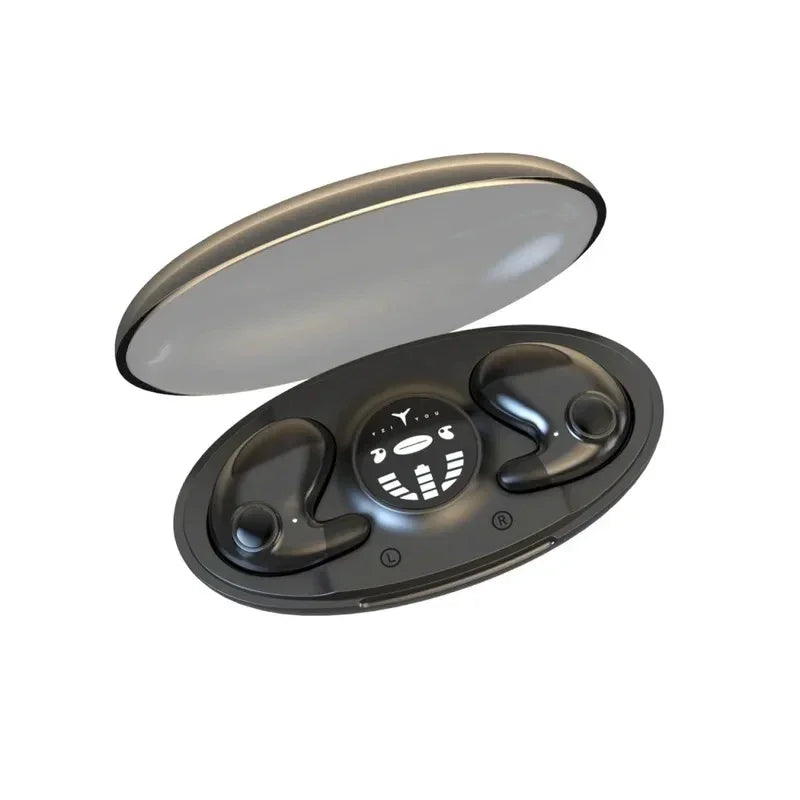 Sleep Invisible Stereo Headset IPX5 Waterproof Wireless Bluetooth Earphone Earbuds with Mic for Phone Bluetooth 5.3 Headphones Oasis Select Black