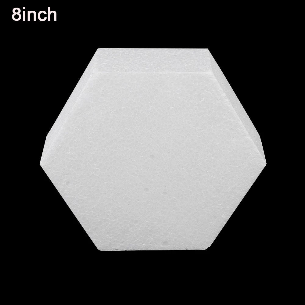 4/6/8/10 inch DIY Practice Heart Shaped Model Cake Foam Mold Polystyrene Sugarcraft Dummy Party Kitchen Accessories Oasis Select Hexagon 8inch