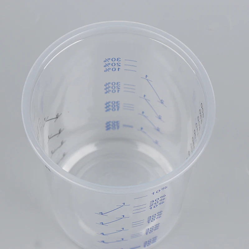 10/50PCS 600ml Disposable Paint Mixing Cup Transparent Paint Mixing Calibrated Cup Plastic Paint Mixing Cups 600ml Mixing Pots Oasis Select