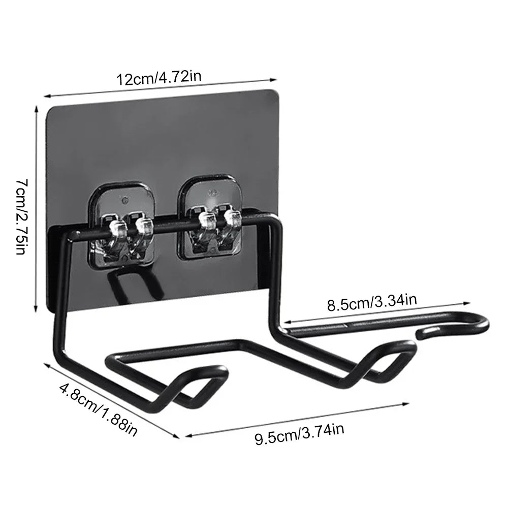 Hair Dryer Holder Rack Wall Mounted Hair Straightener Dryer Holders Bathroom Organizer Storage Rack Shelf Bathroom Accessories Oasis Select