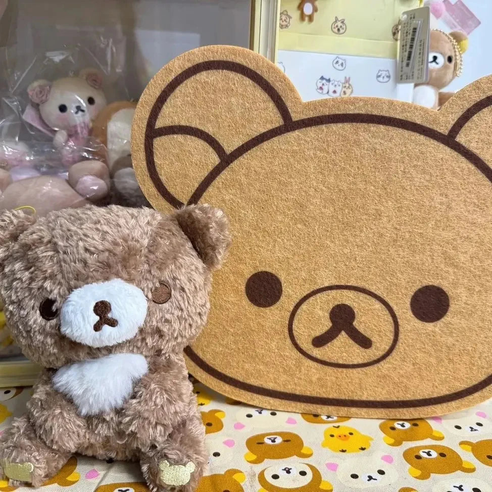 Cartoon Brown Bear Wall Sticker Message Board Cute Rilakkumas Bear Felt Board Photos Wall Board Dolls Hanging Board Wall Decor Oasis Select
