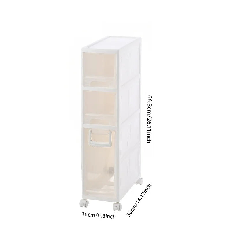 Kitchen gap storage cabinet, multi-level drawer-style storage cabinet for bathroom, gap cabinet, corner cabinet Oasis Select 3 layers