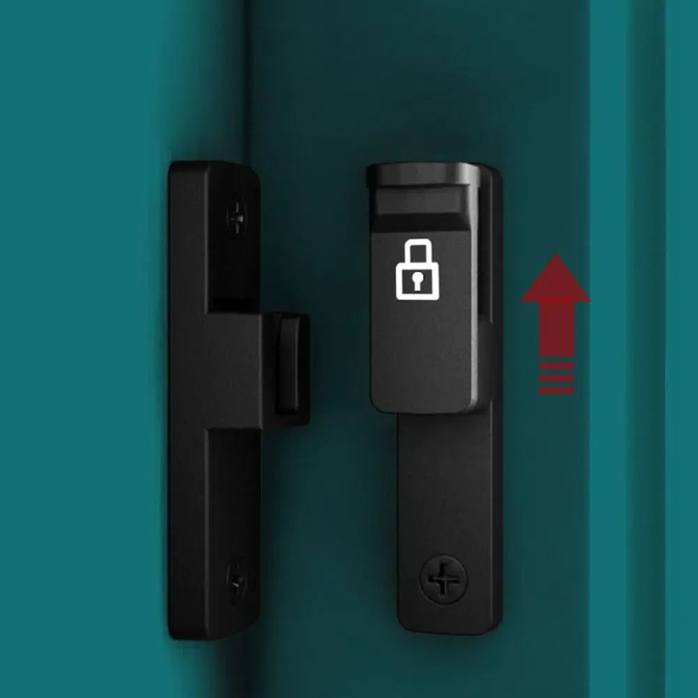 Luminous Door Buckle Zinc Alloy Non Perforated Anti-theft Door Latch 90°/180° Sliding Door Lock Positioning Latch Door Hardware Oasis Select