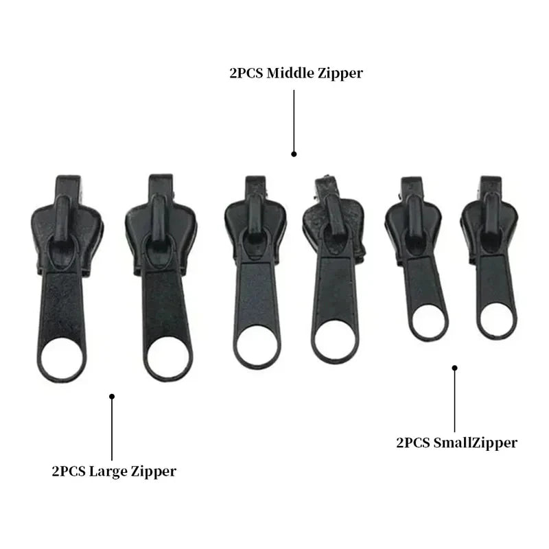 6-30Pcs New Instant Zipper Universal Instant Fix Zipper Repair Kit Replacement Zip Slider Teeth Rescue New Design for DIY Sew Oasis Select