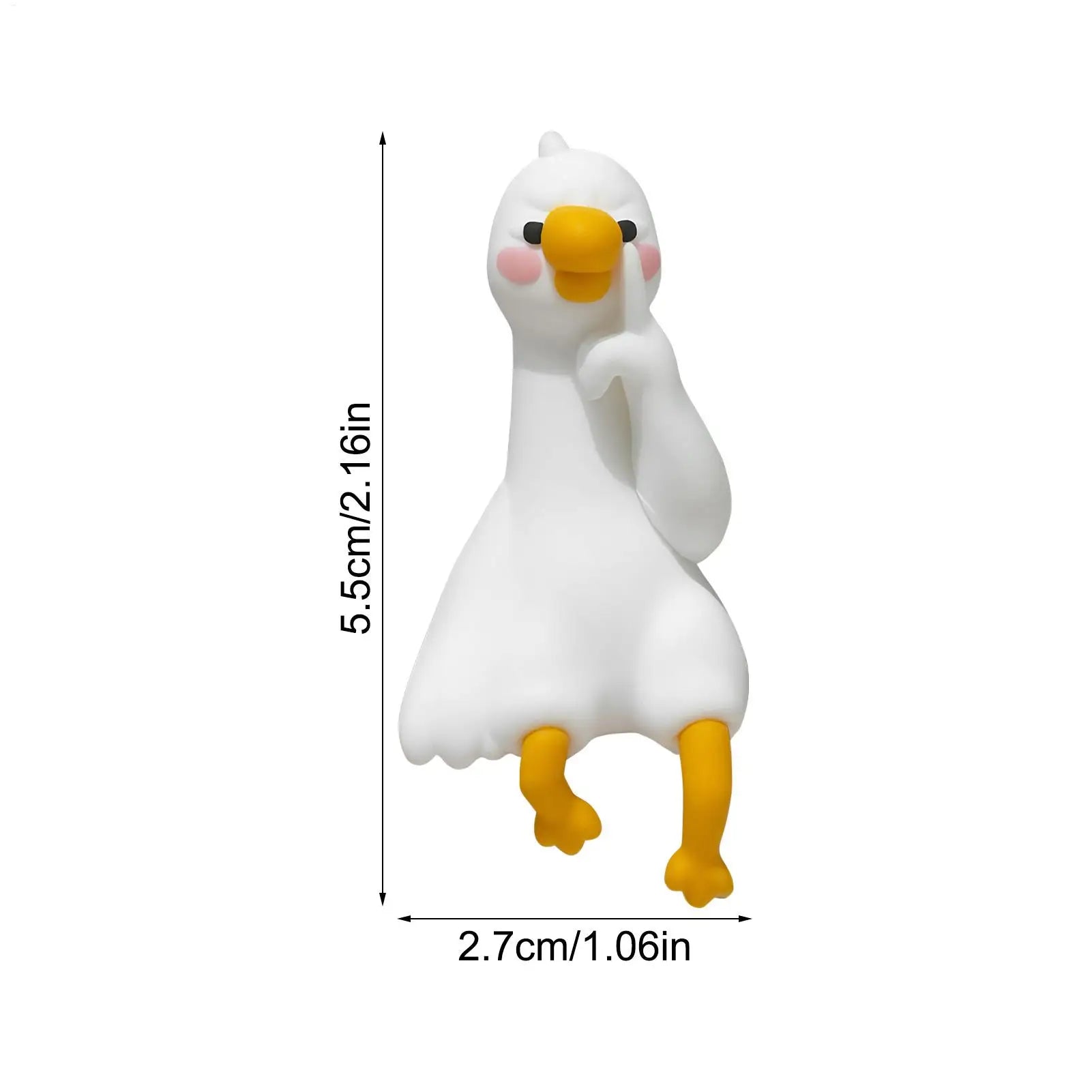 Computer Monitor Decor Figurines 4 Pieces Geese Dashboard Decorations Cute Sculpture for Home Bedroom Study Room Workplace Shelf Oasis Select