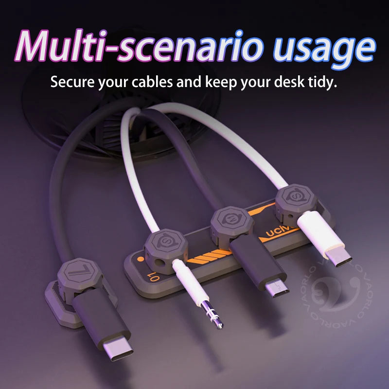 Car Magnetic Cable Organizer Center Console USB Charging Cable Storage Tidy Cable Winder Automotive Interior Accessories Desktop Oasis Select