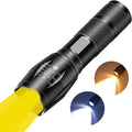 2-in-1 Flashlight Yellow & White Light Hight Lumen Amber Light for Fishing Flashlight, Camping,Emergency Dual Light Lamp Oasis Select 1pcs
