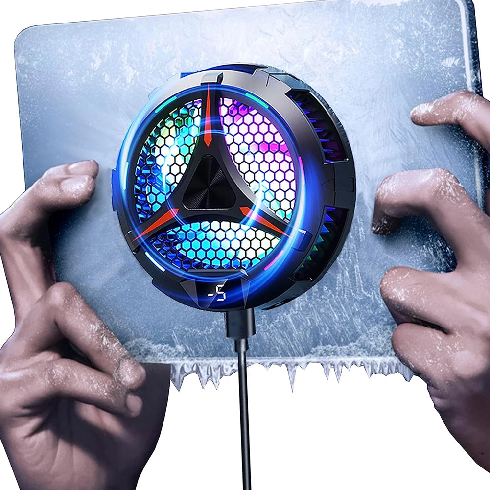 Magnetic Universal Tablet Cooler with Temperature Display for iPad Cooling Fan RGB Lighting Radiator Cooler for Dedicated Tablet Oasis Select