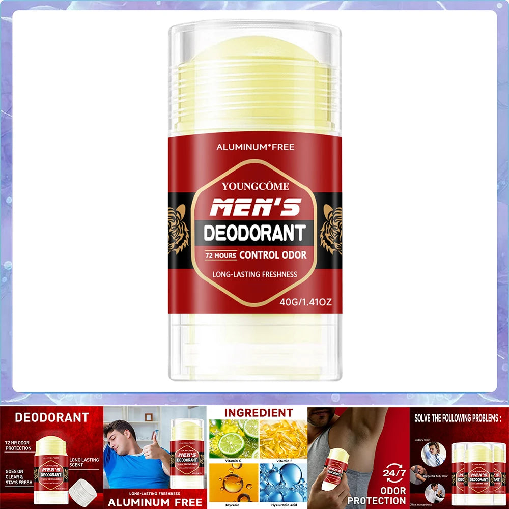 Whole Body Deodorant - Smooth Solid Stick - 72 Hour Odor Control - Aluminum Free, Baking Soda Free and Skin Safe Men Deodorant Oasis Select 40g 1pcs