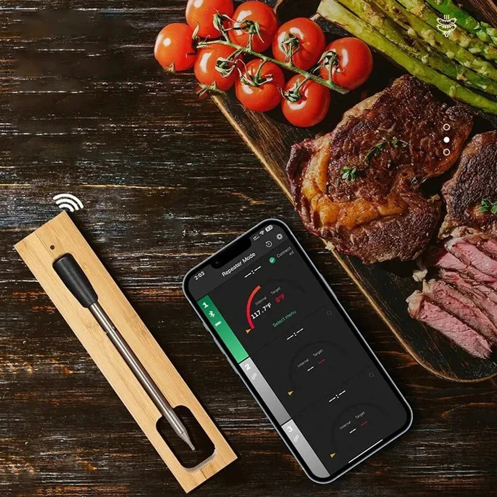 Newest Wireless Meat Food Thermometer Kitchen Cooking Tool Oven Grill BBQ Steak Bluetooth Temperature Meter Barbecue Accessories Oasis Select