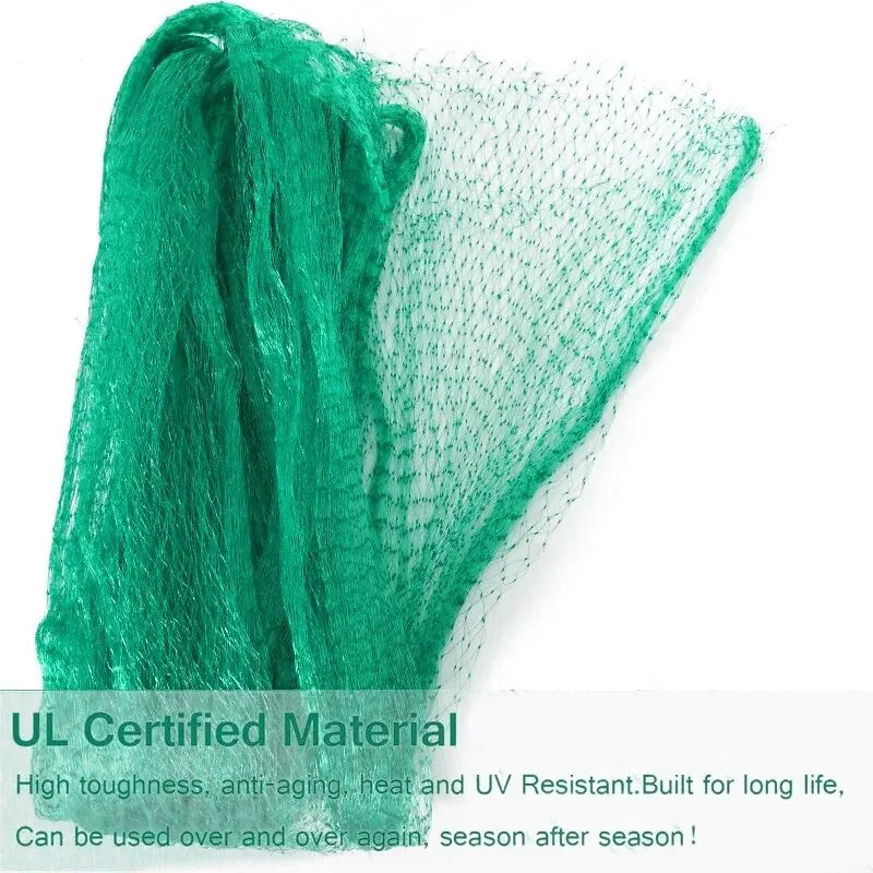 Garden Netting Green Woven Mesh Protect Plants Fruits Flowers Trees Stretch Fencing Durable Net Stops Birds Deer Animals Oasis Select