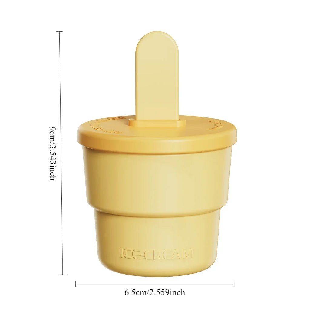 Ice Cream Molds For Home Use To Make Popsicles Ice Cream Special Abrasives Food Grade Silicone Cheese Sticks Children's Homemade Oasis Select YELLOW