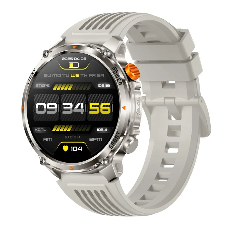 Smart Watches Waterproof Men BT Call Compass LED Flashlight Outdoor Smartwatch Health 100+ Sports Fitness 1100mAh Large Battery Oasis Select SVGRS