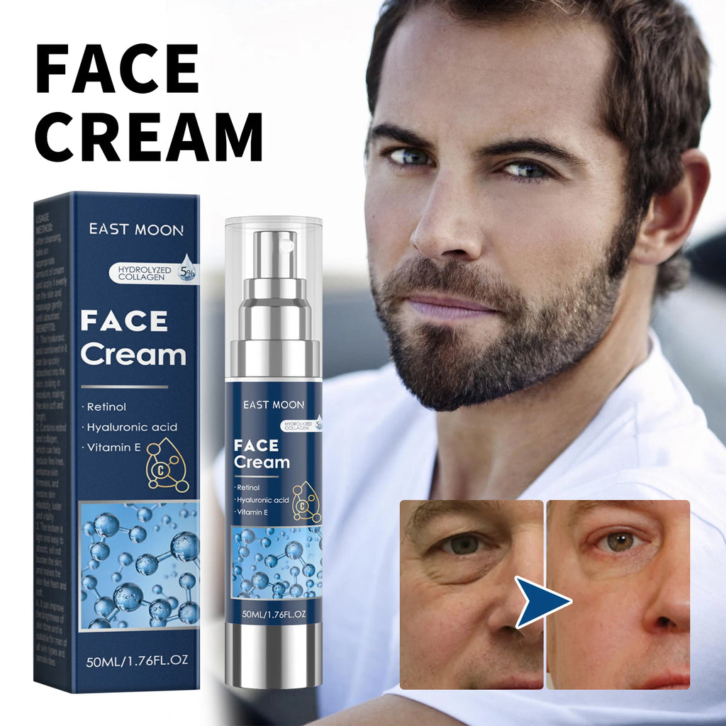 Retinol Face Cream for Men Firming Lifting Brightening Fade Fine Lines Anti Puffiness Moisturizing Nourishing Facial Skin Care Oasis Select