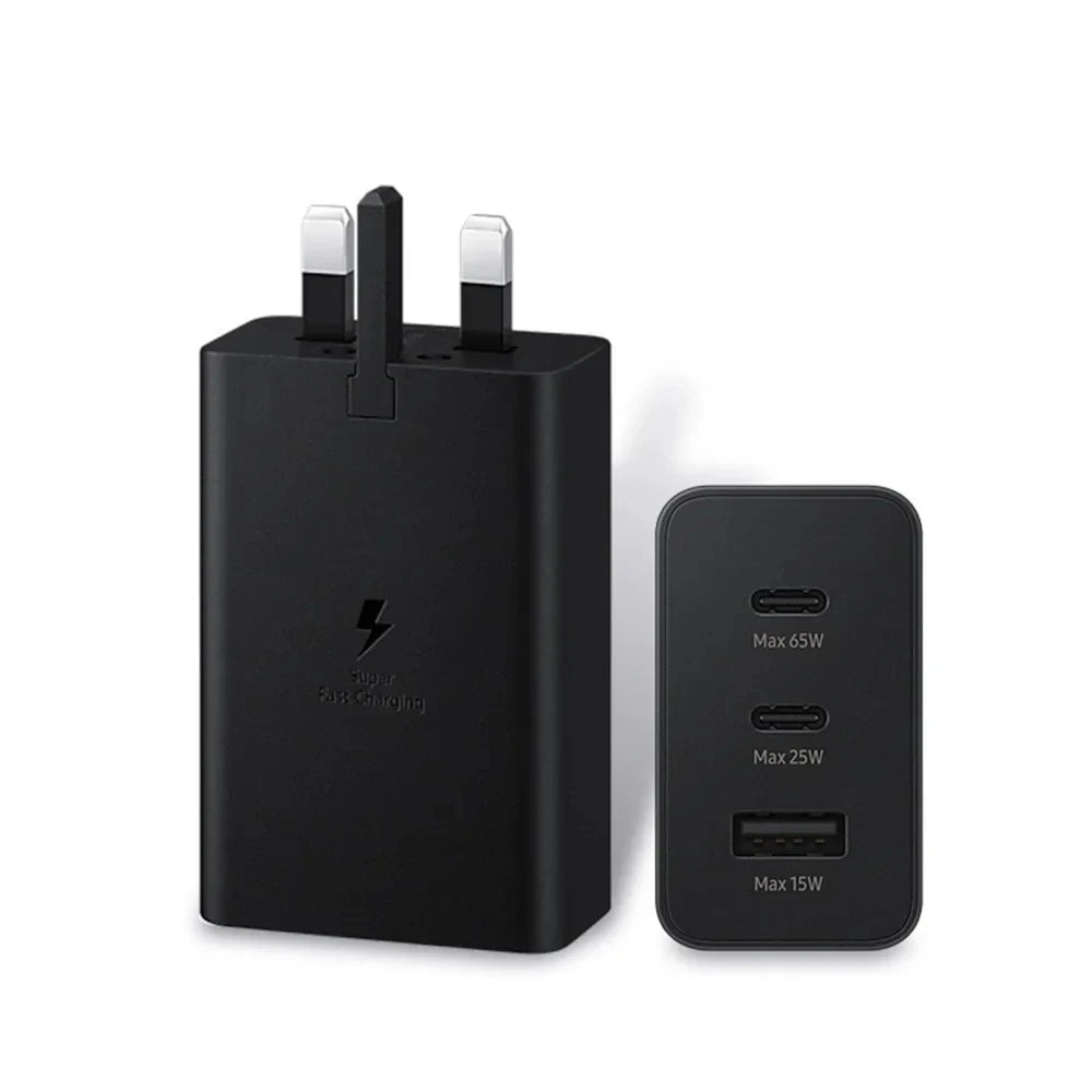 USB Charger 65W/45W Type C Fast Charging Mobile Phone Charger Wall Adapter For iPhone Samsung Xiaomi Huawei PD Quick Charge Oasis Select Black UK Plug