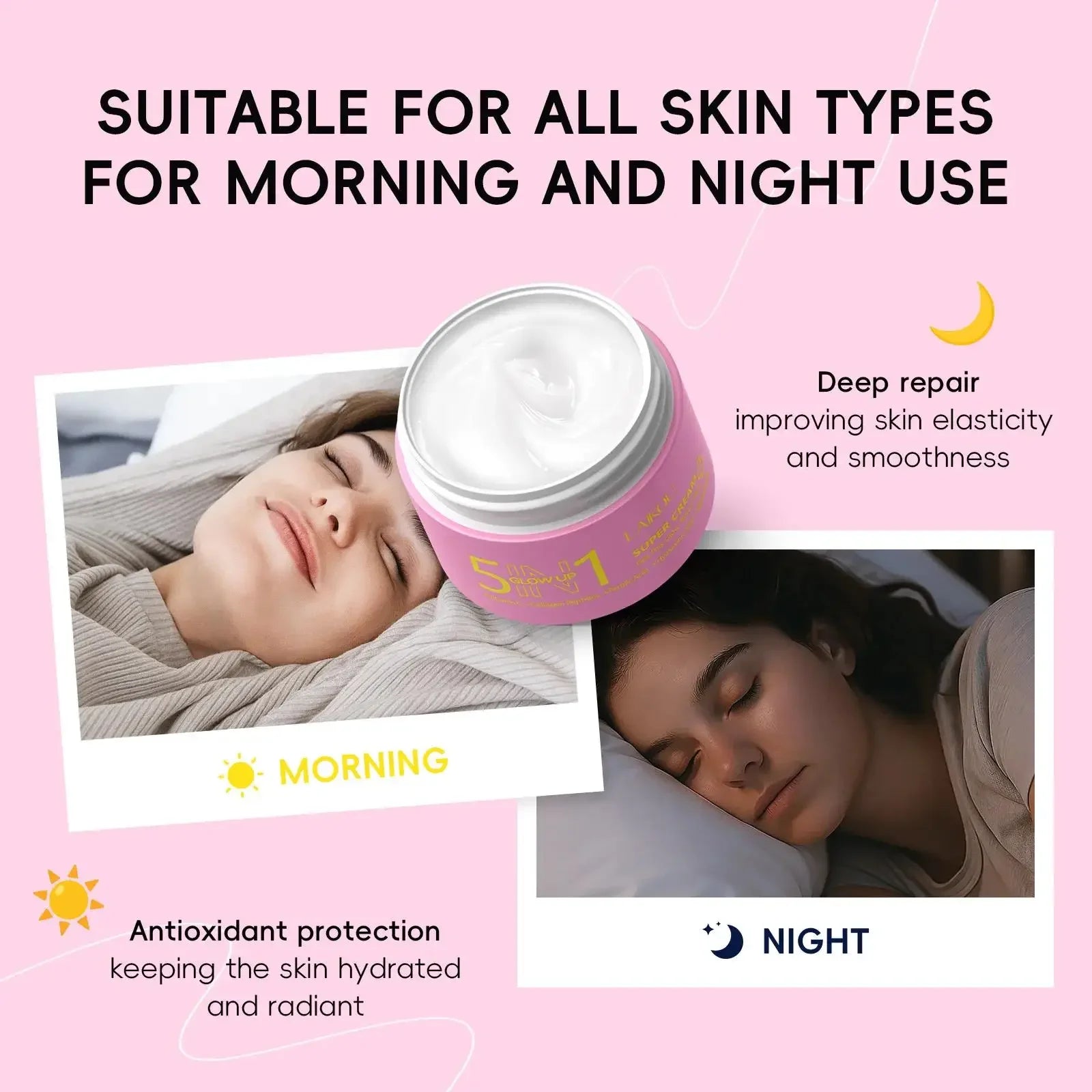 Face Moisturizer 30g Hydrating Cream Deep Repair Evens Skin Tone Reduces Dark Spots 5In1 Glow Skincare Oasis Select