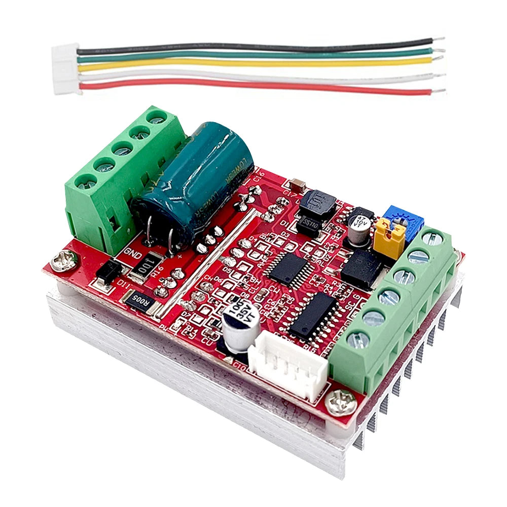 DC 6-60V 400W BLDC Three Phase DC Brushless Motor Controller PWM Hall Motor Driver Control Board Motor Speed Controller Oasis Select Single Capacitance