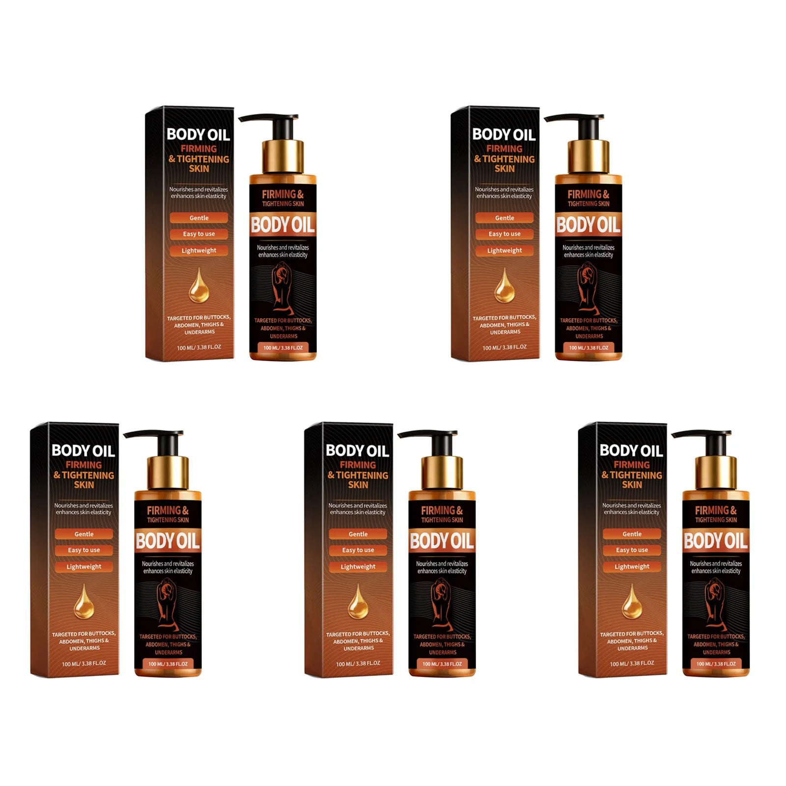 OceAura Firming Body Oil – Tighten, Lift & Nourish Skin 100ml Firming Body Oil Oasis Select 5 x 100ml Boxed