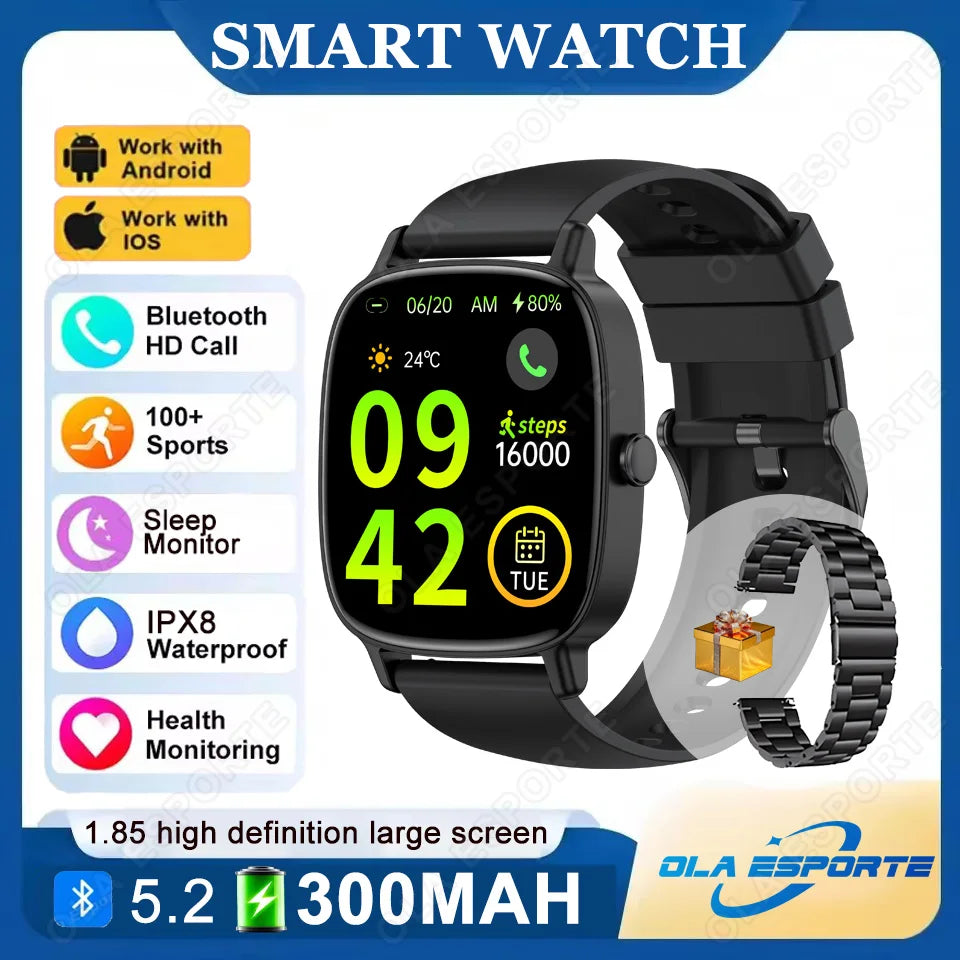 Ola Esporte 1.85" Smart Watch – Bluetooth Call & Fitness Tracker