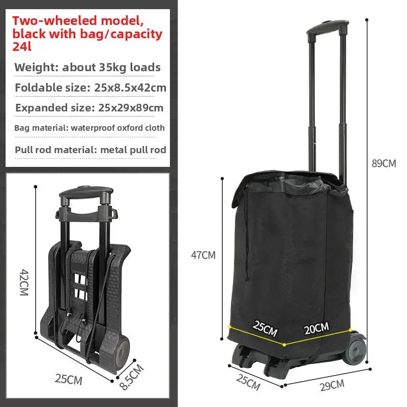 Multi-functional Household small cart folding pull goods handling trailer shopping cart luggage trolley Oasis Select