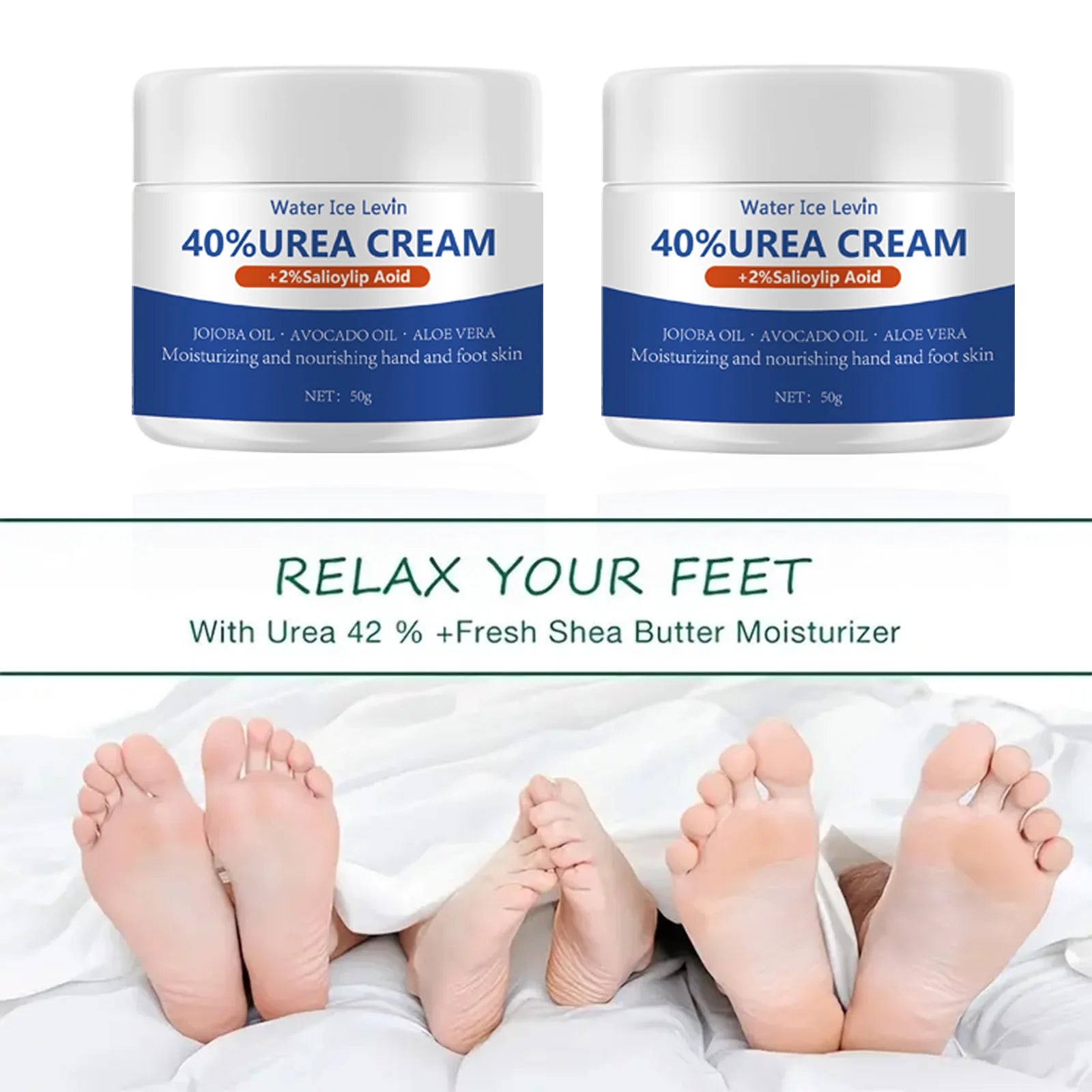 40% Urea Foot Cream with Aloe Vera – Cracked Heel Repair 50g Urea Foot Cream Oasis Select