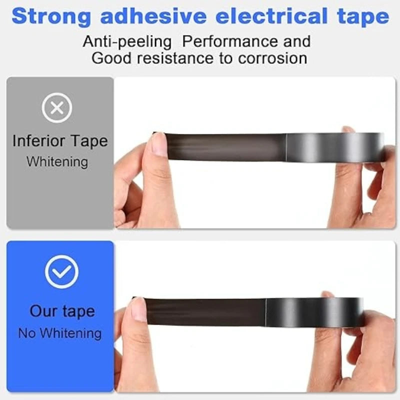 Electrical Insulating PVC Tapes Temperature Resistant Heat Black Insulating Tape Self Adhesive Electric Wire Protection Tapes Oasis Select