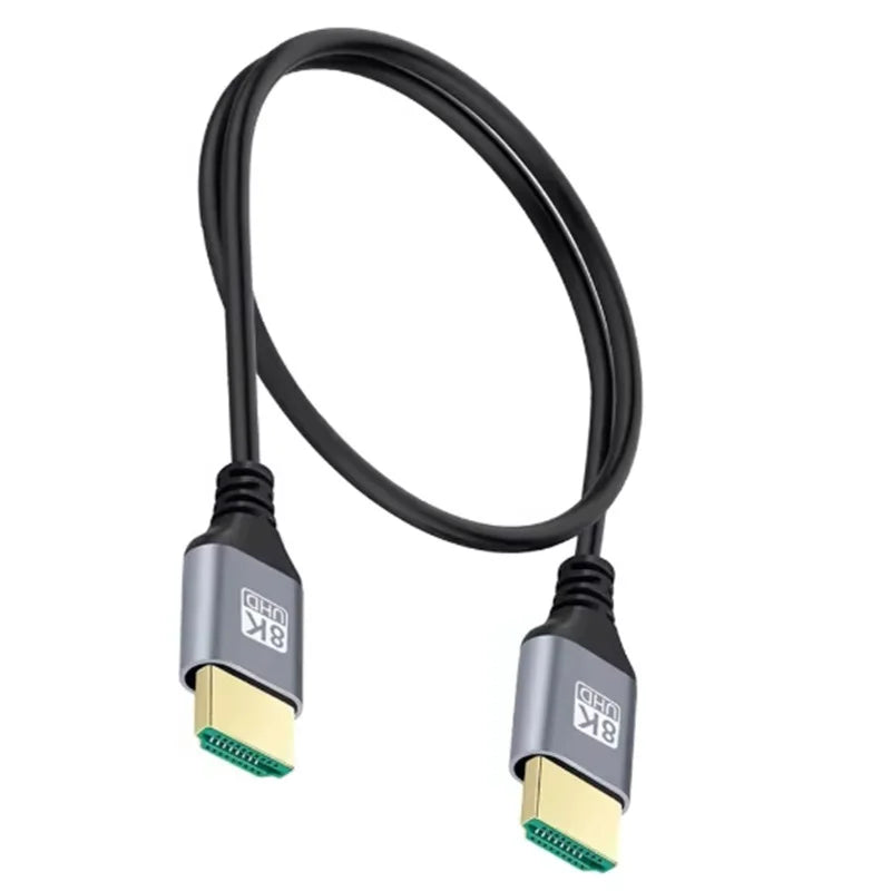 0.5m 1m 8K HDMI 2.1V Male to Male Cable Cord Left Right UP Down Angle 8K HDMI cable for HD TV Laptop Projector PS4 PS5 Cable Oasis Select