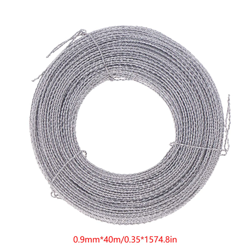 40M/Roll Electric Meter Lead Seal Buckle Set Widely Used Iron Thread Sealing Lead Sealing Wire Two Shares Oasis Select Silver