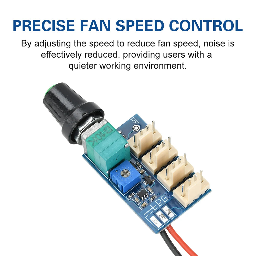 4-channel DC12V 3A 4-wire PWM Fan Controller With Manual Knob Adjustment And Switch 5V 25KHZ Fan Speed Controller Oasis Select