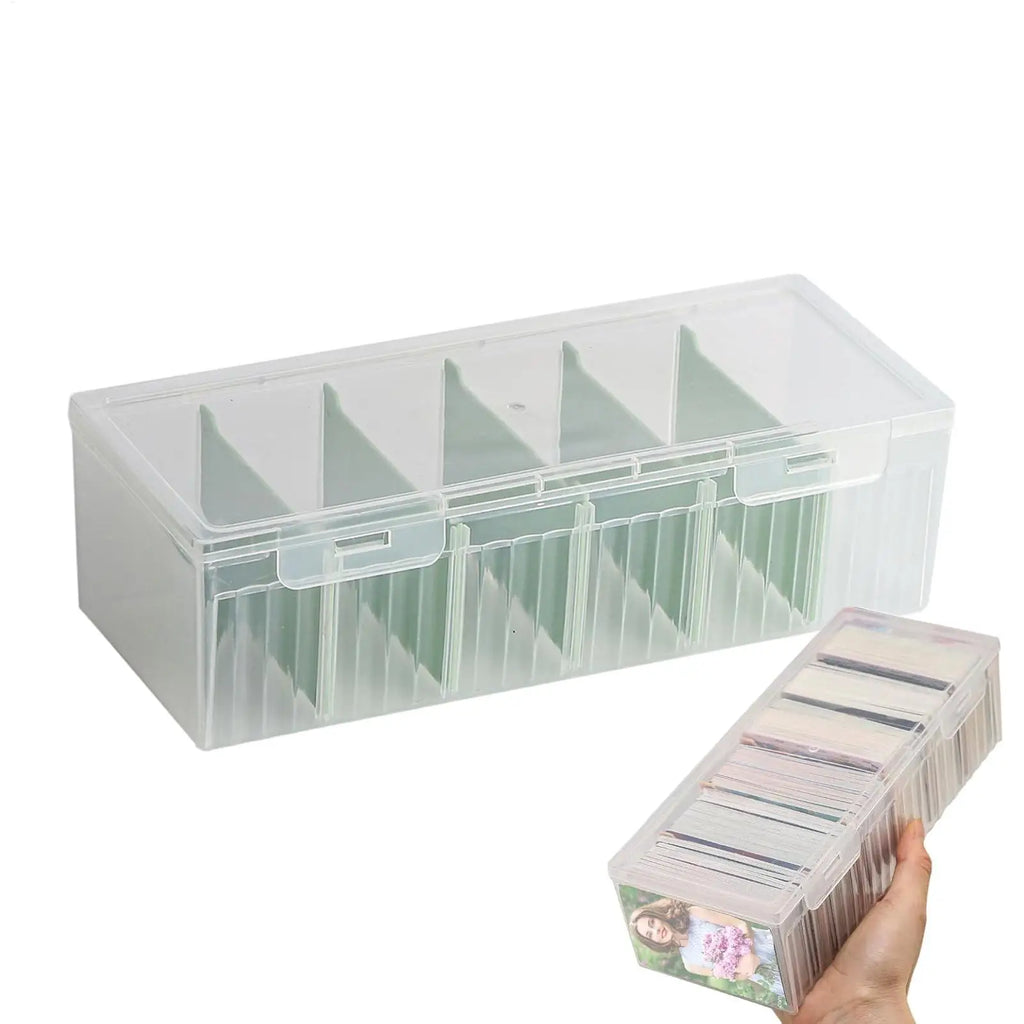 Clear Plastic Compartmentalized Organizer Box Holds Game Cards Storage Box With Adjustable Divider Collection Box Organizer Oasis Select