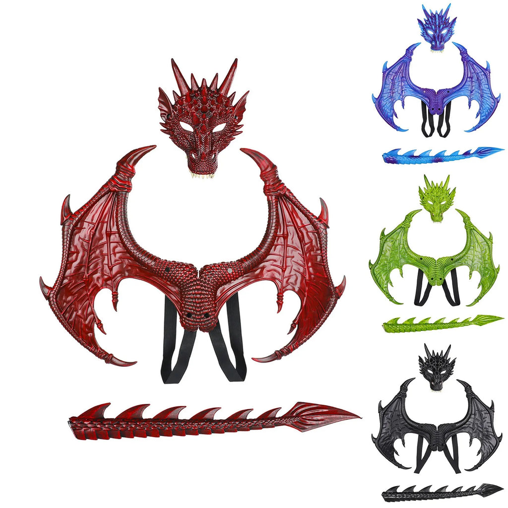 Dragon Costume Set – Mask, Wings & Tail for Kids & Adults Dragon Costume Set Oasis Select