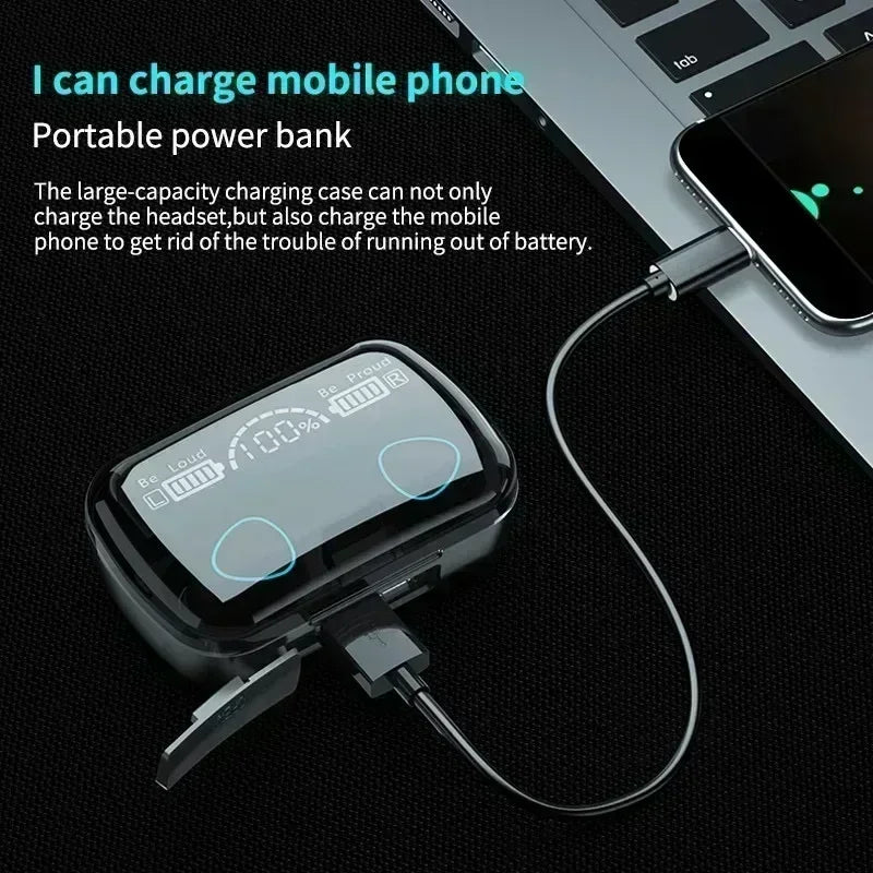 Original M10 Headphones Bluetooth Wireless Earpods Sports Stereo Noise Canceling Headphone Microphone Speaker Caixa De Som Gamer Oasis Select