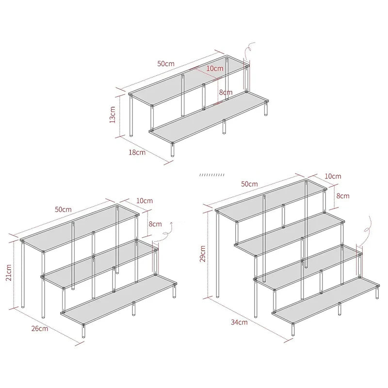 Acrylic Ladder Shelf Display Stand – Cakes, Dolls & Cosmetics