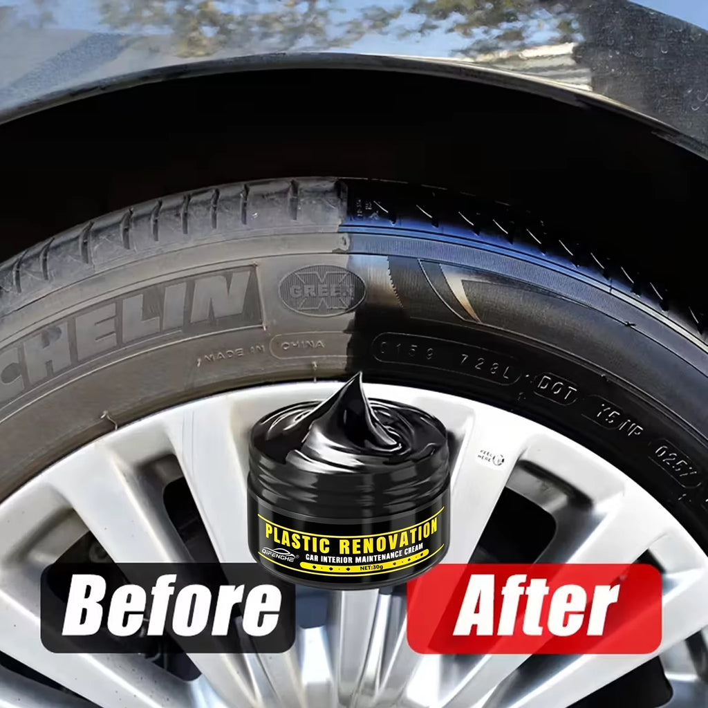 Car Plastic Part Restorer, Black Interior Trim Polishing Wax, Aging Prevention Refurbishment Agent, Repair Plastic Scratches, Ti Oasis Select