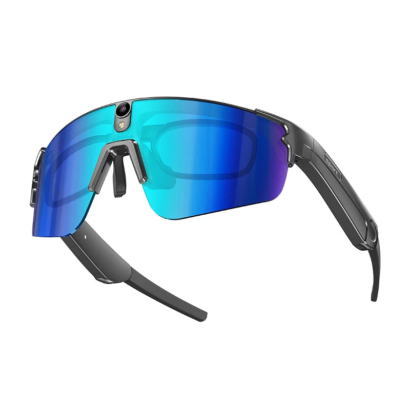 Cycling AI Smart Glasses 4K HD 800W Camera Bluetooth Call Translation Anti-shake Sunglasses Men Women Anit UV Waterproof Music Oasis Select BKBL